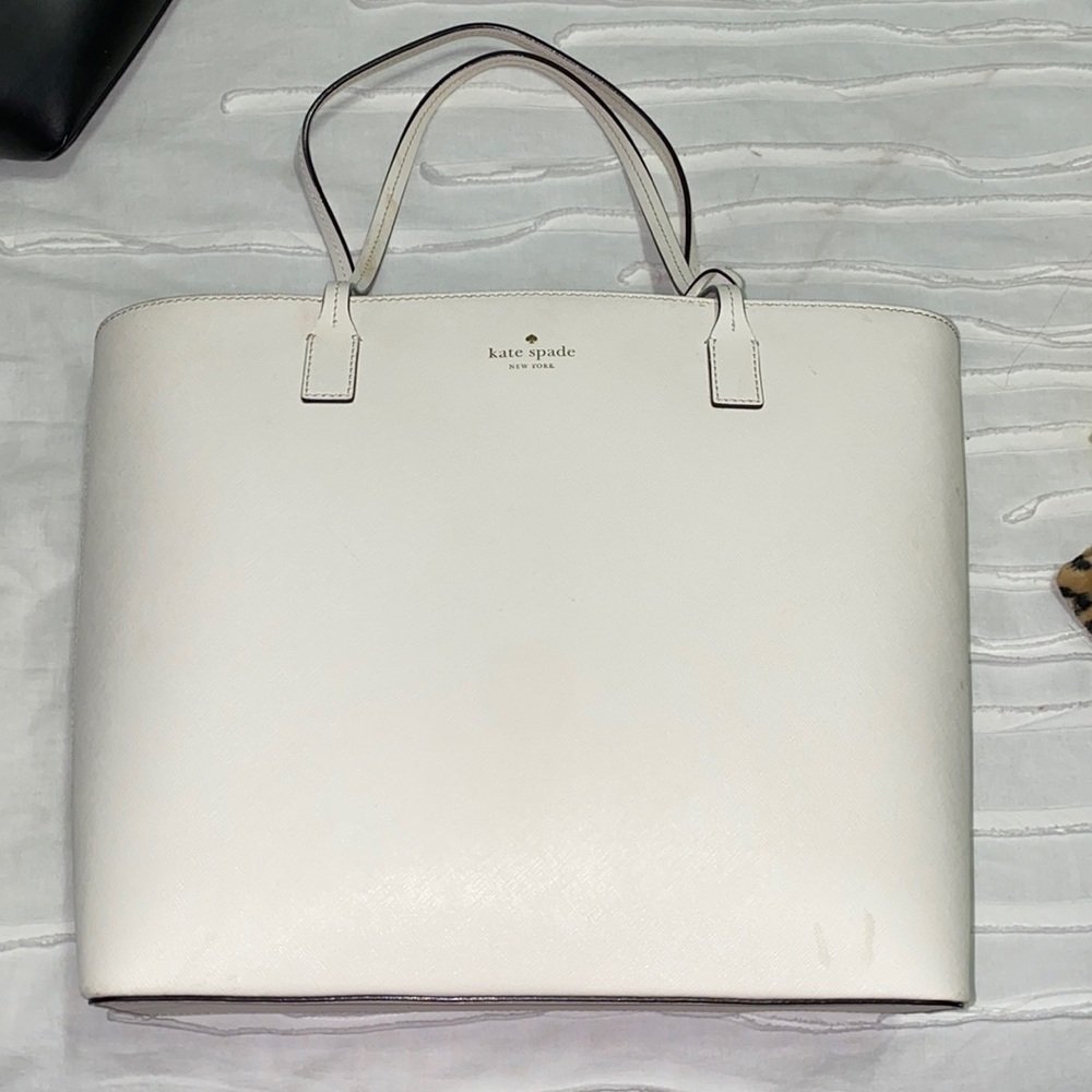 Off white kate spade large tote purse gently used